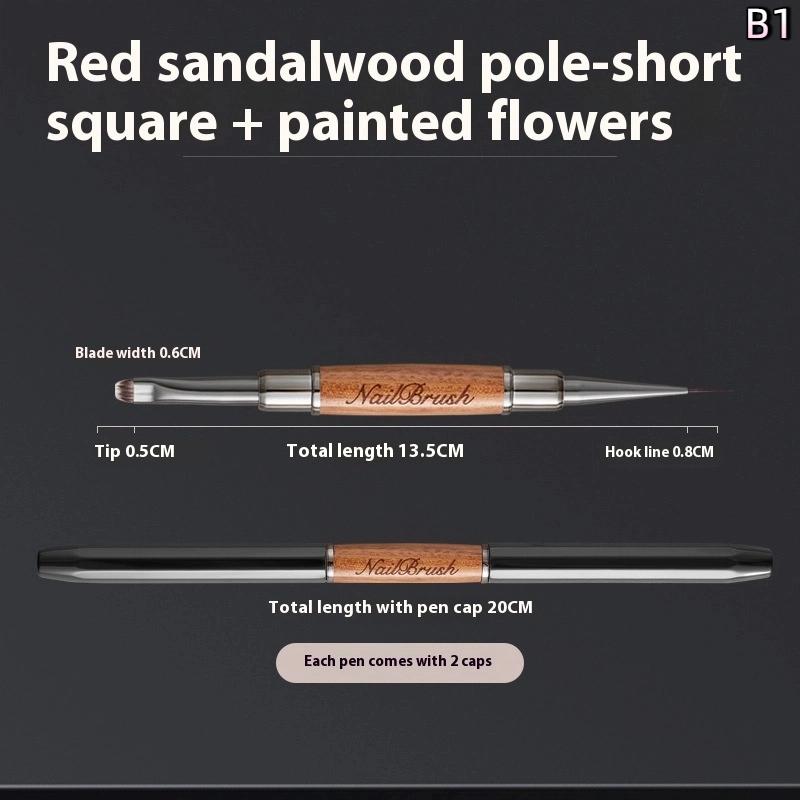 Sandalwood Line Nail Art Pen Double Headed Brush Nail Construction Pen High Quality Paintings Pen Nail Tools
