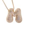 Copper-Inlaid Zircon Plump Letter Pendant Necklace - Cute & Versatile Clavicle Chain