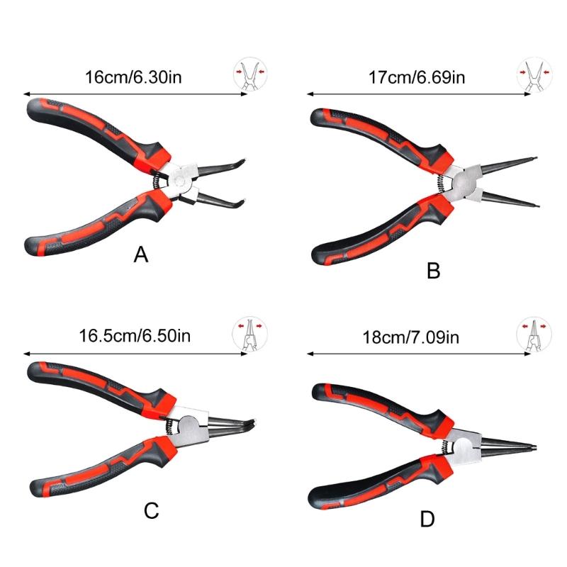7-Zoll Sprengringzange Circlipzange Für Präzise Aufgaben Mit Langlebigkeit Legierter Stahl Und Ergonomischem Gebogenem Kopf
