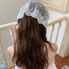 Bowknot Triangle Bandana Countryside Style Triangle Headband Embroidery Lace Hair Scarf  Girls