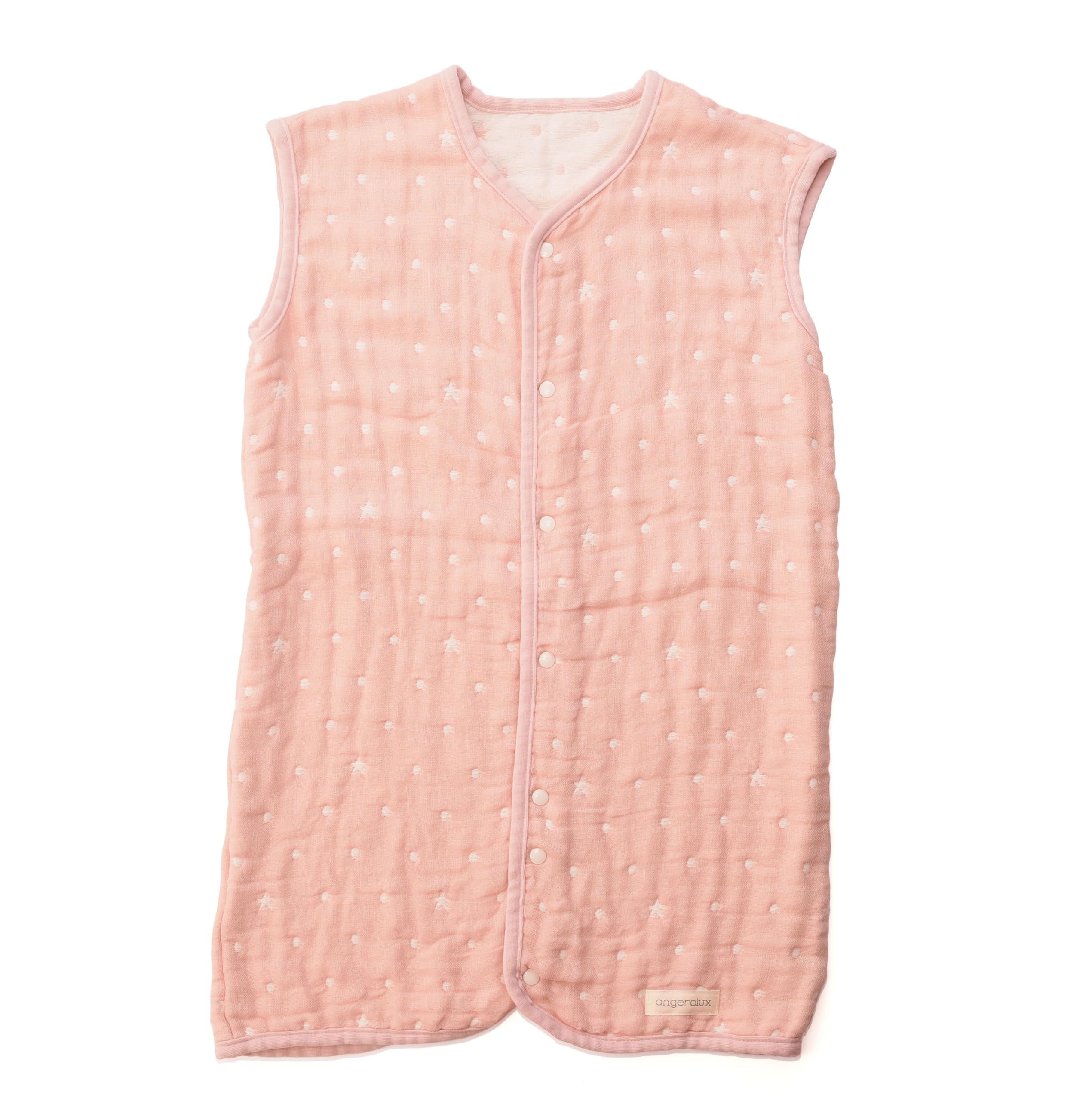 

AngeloLux Gauze Sleeper for Babies and Newborns in Pale cm (Made Japan, 6-Layer) Pink, 80-100