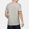 Under Armour Ribbed Collar Casual Sports Printed Shoulder T-Shirt Men T-Shirts Beige 1351582-110