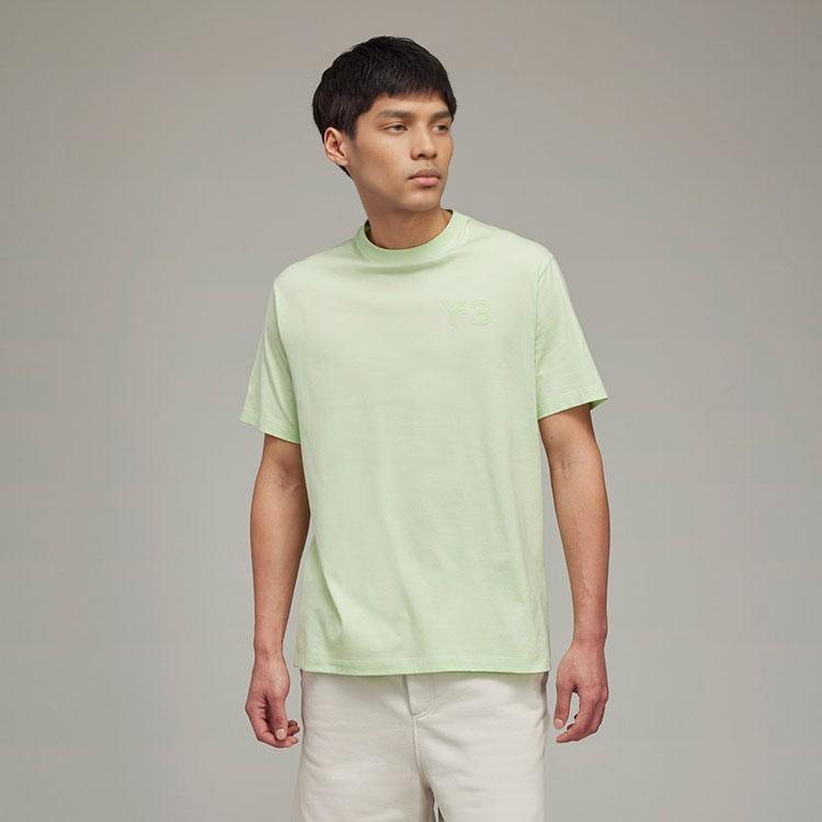 Y-3 Classic Logo Tee Green Glow Men Tops HG6232