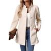 Women's Casual Turtleneck Long Woolen Coat Foreign Trade Autumn and Winter New Coat