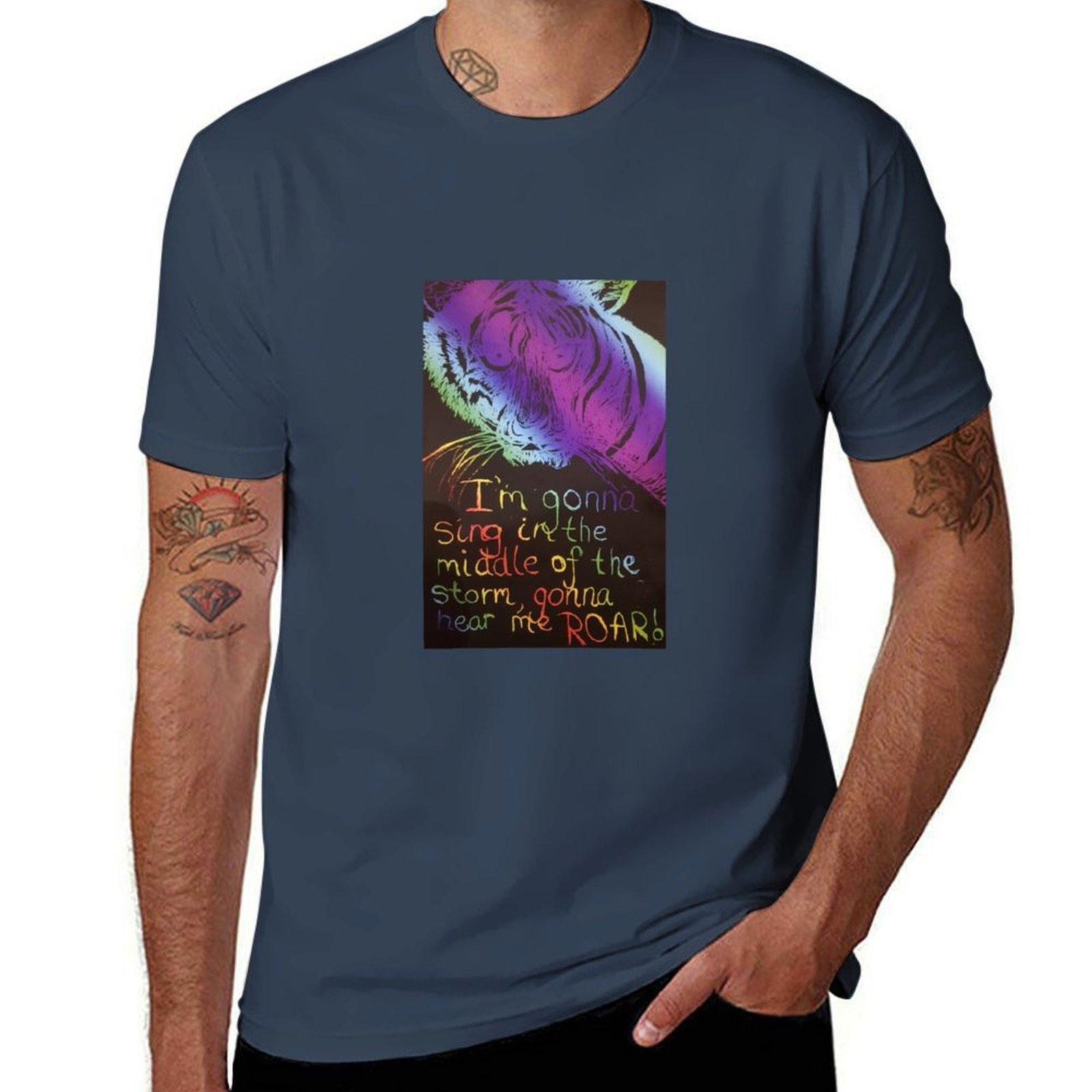 Hear me Roar TShirt Casual Soft Cotton Short Sleeve Tee S