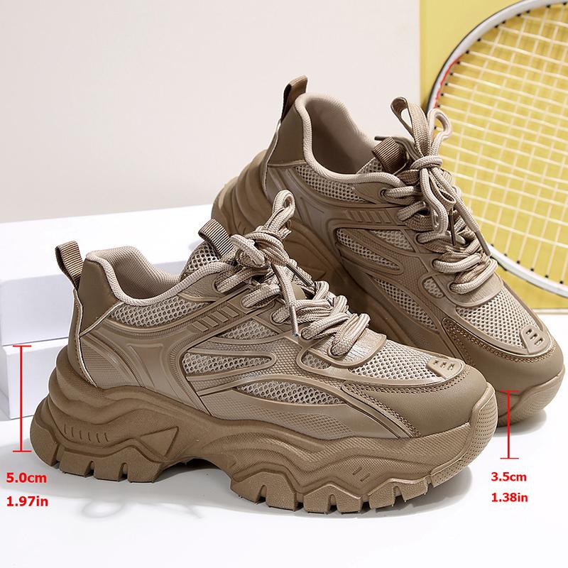 

Fashion Retro Chunky Platform Sneakers for Women Spring Autumn Plus Size Breathable Sports Shoes Woman Thick Bottom Vulcanizd Shoes 43