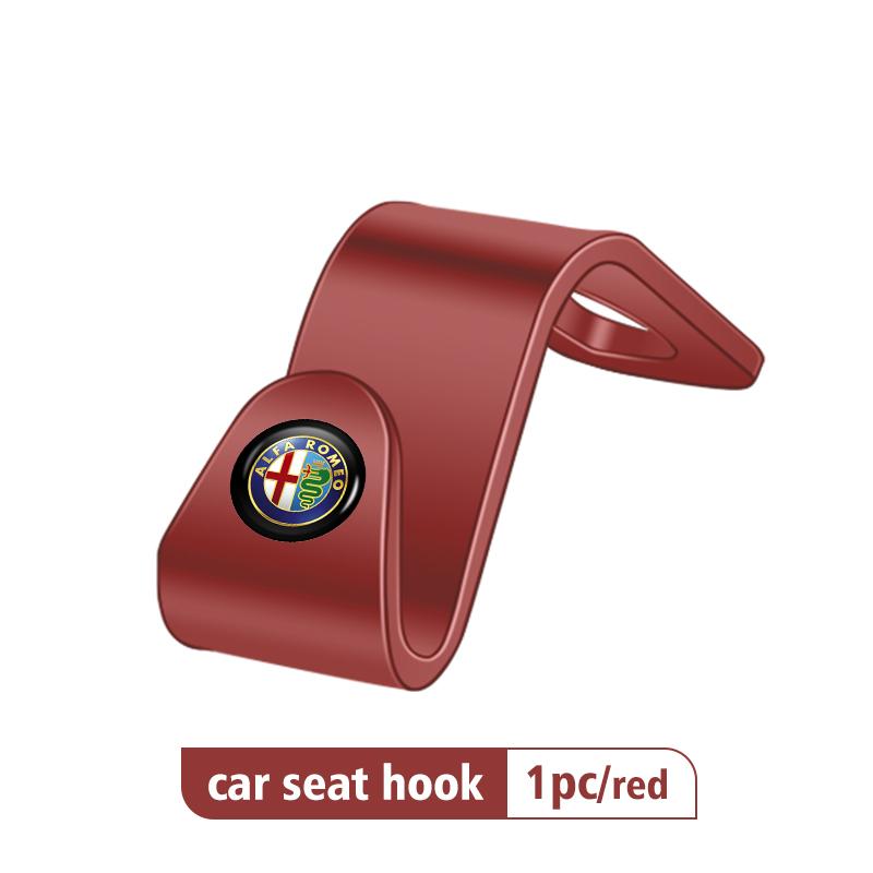 BBDJ3 4pcs Car Seat Storage Headrest Organizer Holder Fastener Hanger For Alfa Romeo GT Stelvio F1 Brera Volante Tonale Gloria Disco