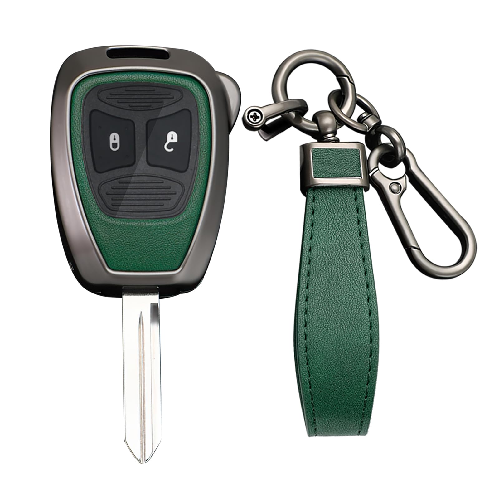 

[KUNIO] Jeep Dedicated Key Case, Key Cover, Key Holder, For Cars, For Jeep Wrangler зелёный