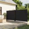 Vidaxl Retractable Side Awning for Terrace, Black, 180 X 600 Cm