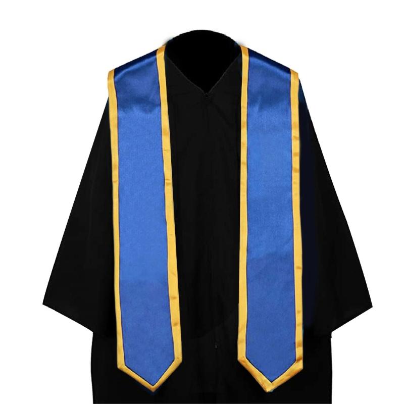 Color Matching Satin Fabric Graduation Stole Happy Graduation Party Accessory