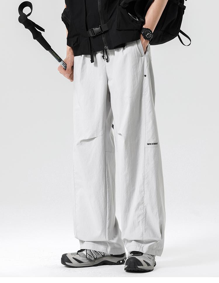 Outdoor Functional Style Summer Thin Casual Pants Men's Loose Workwear Paratrooper Pants Wide Leg Pants
