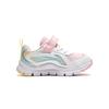 Li Ning Kids Starry Comfortable Lightweight Shock Absorbing Wear Resistant Low Top Casual Shoes Kids Casual Shoes White Pink YKNU028-6