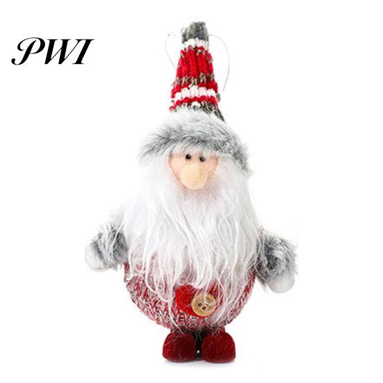 Handmade Christmas Ornaments Plush Doll Hanging Ornament Mini Colorful Cloth Santa Claus Snowman Deer Festive Atmosphere Decorations Foam Plushies