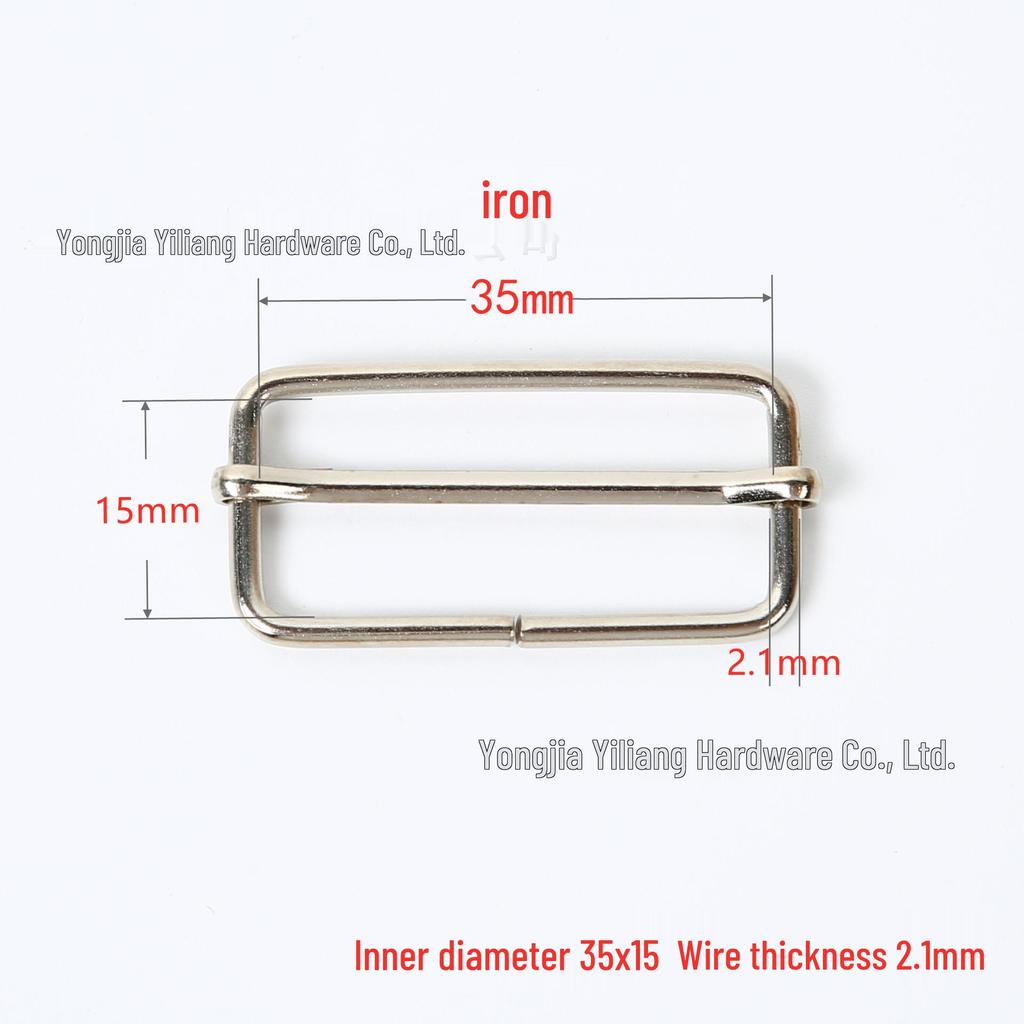 Stainless Steel Adjustable D-Ring Buckle - Copper Three-Speed Wire Pull Design