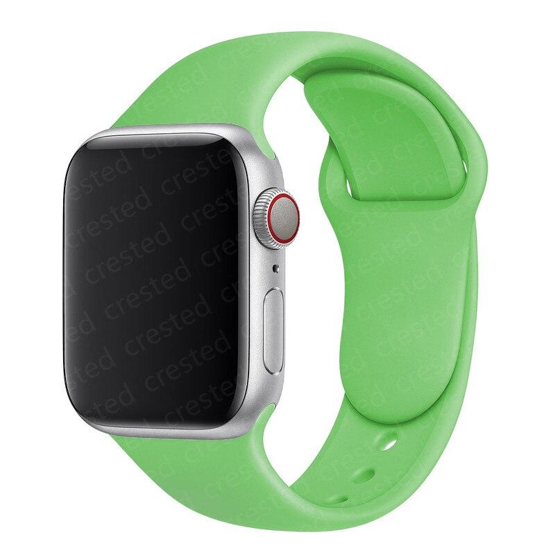 Silicone Strap For Watch Band 44mm 40mm 38mm 42mm Rubber Belt Wristband Bracelet iWatch1 2 3 4 5 Se 6 Band