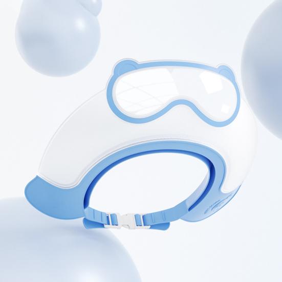 Bonnet de Lavage pour Bébé Imperméable Chapeau de Bain Bord en Silicone Sans BPA Qualité Alimentaire Bandeau Réglable Protection Douce pour Yeux Oreilles pour Bébés Jeunes Enfants Douche Douce