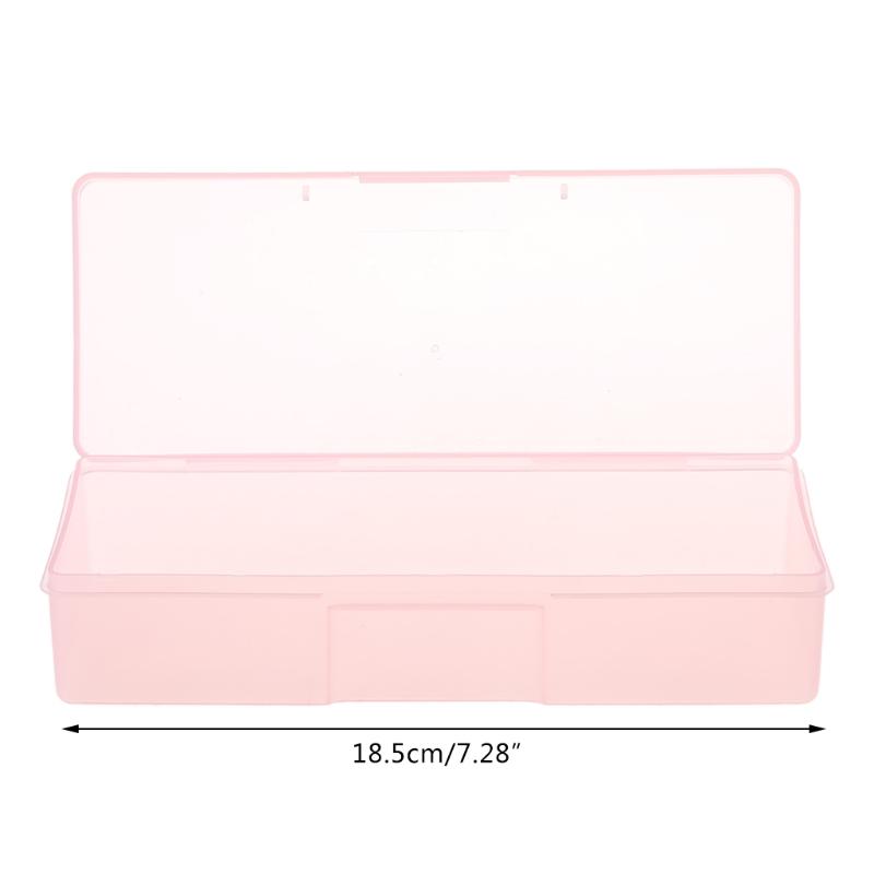 New Transparent Empty Nail Storage Box Manicure Tools Organizer for Case Holder