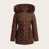 New women's clothing hooded down cotton-padded jacket medium and long slim autumn and winter cotton-padded jacket top
