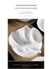 High-End Light Luxury Relief Porcelain Dinnerware Set - Simple White Design