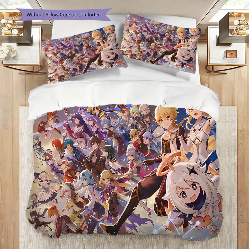 Fantasy Heroes Unite Colorful Adventure Bedding 1 Duvet Cover 2 Pillowcase Without Core Soft And Comfortable Bedding Set