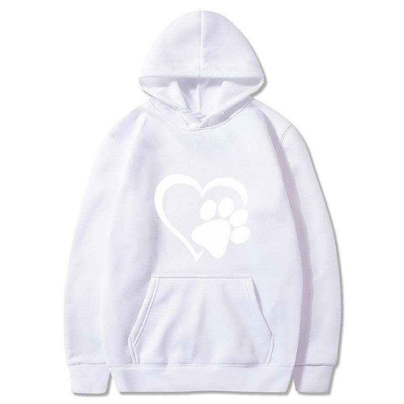 2025 spring and autumn men's black cat claw love couple shirt hooded sweater direct supply one piece hair