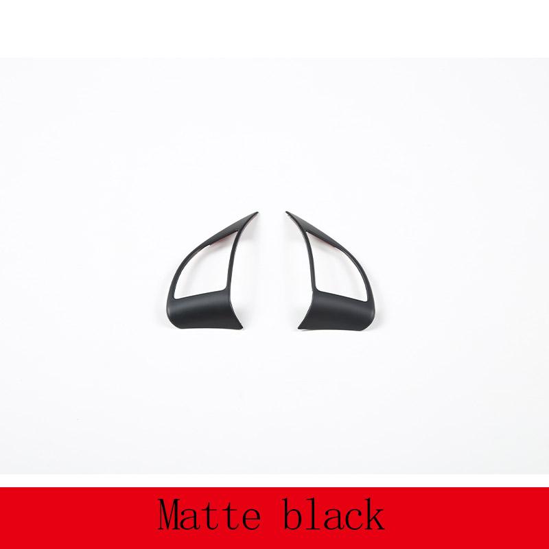 

For Fiat 500 2010-2015 ABS Carbon fiber/Red Car Steering Wheel Button Decorative Frame Sticker Car Interior Accessories матовий чорний колір