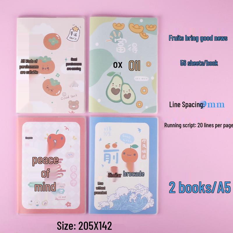 Thickened Plastic Cover Notebook - B5 & A5 Sizes for Girls, Art Students, and College Use