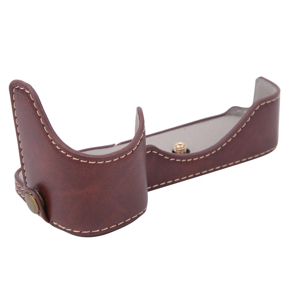 

Высококачественный чехол-ручка из искусственной кожи для камеры, защитная нижняя крышка для Sony A9A7RIIi кофейный