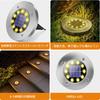 Solar-Powered Garden Lights, Recessed Outdoor Lighting, Aluminum Alloy, In-Ground Mount, IP68 Waterproof, Solar Powered, Automatic OnOff, Light