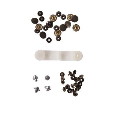 Push Buttons, 15mm Blister 10pcs, Antique Gold