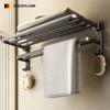 Gun Gray Towel Rack Non-punching Toilet Rack Bathroom Wall-mounted Toilet Towel Rod Toilet Pendant