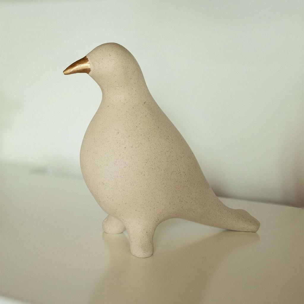 Sustainable White Ecomix Dove Sculpture - Handcrafted Peace & Hope Home Accent Decor