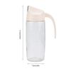 Glass Oil Dispenser Bottle  proof Dust Proof Automatic OpenCelsiusClose Oil Pot Apricot (300ml)