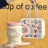 Cute Girl Cherry Blossom Rabbit Cup High-looking Ceramic Mug with Lid Spoon Office Breakfast Coffee Cup
