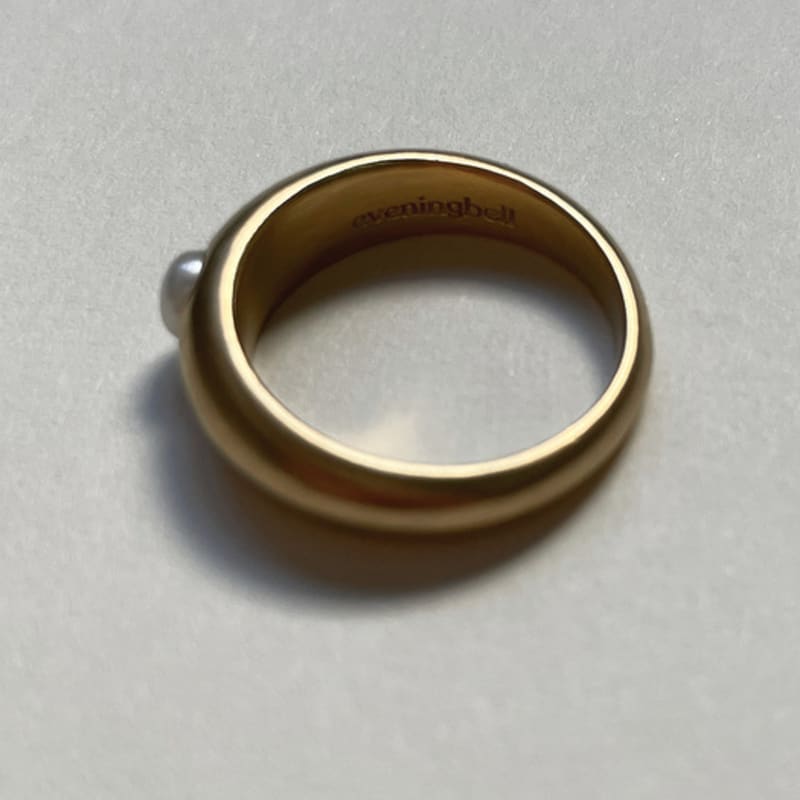 eveningbell [silver925] Sophia pearl ring (2color)