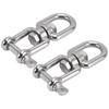 2Pcs 8mm 360 Degrees  Rotating Ring Snap 304 Stainless Steel OX Detachable Chain Shackle Hooks