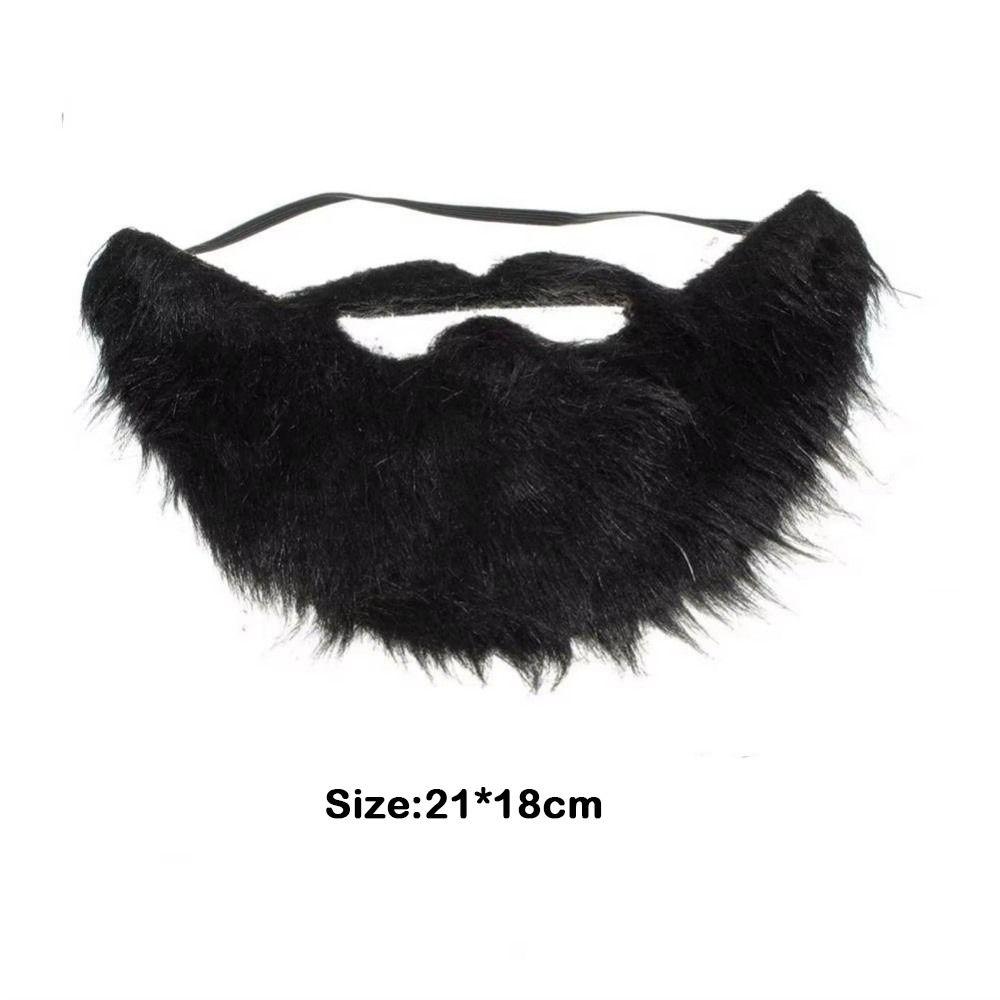 Elastic Band Fake Beard Mustache Soft Hair Facial Hair Props New Halloween Beard  Cosplay