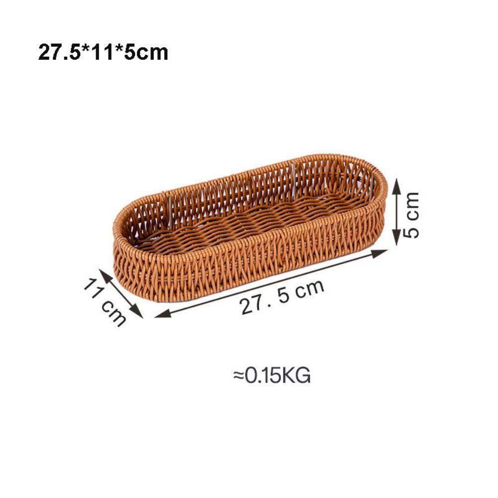 Hardness Bread Fruit Vegetables Basket Household Rattan Basket  Restaurant Serving Tabletop Display