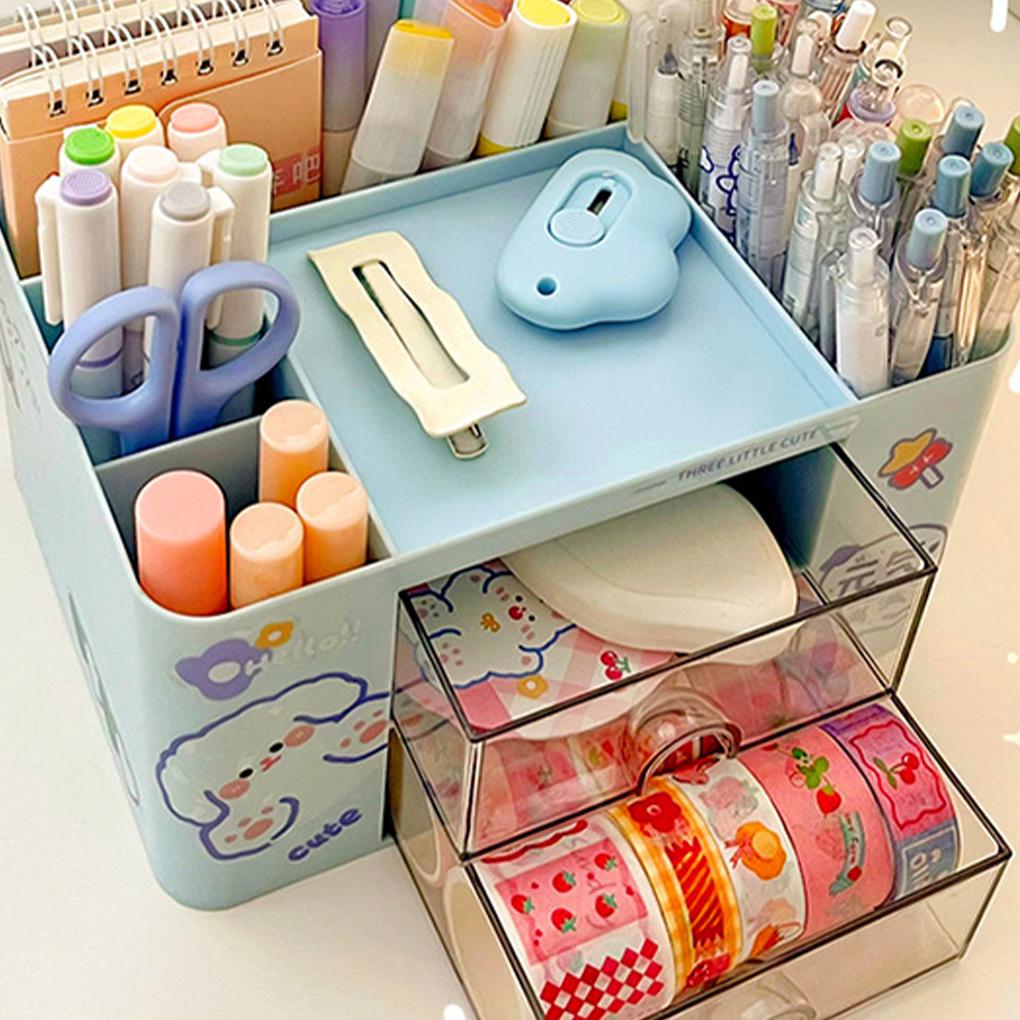 Multifunktionale Aufbewahrungsbox für stilvolles Schreibtischzubehör, Schreibwaren-Aufbewahrungsbox, Desktop-Organizer