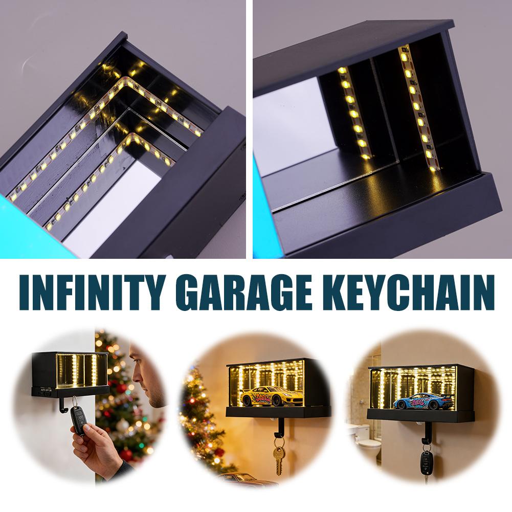 Creative Car Luminous Garage Keychain, White Light, 30 Second, Automatic Light Off, Christmas Gift for Car Enthusiasts