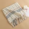 Winter Versatile Dual Purpose Plaid Thickened and Warm Korean Style Fashionable Windproof and Cold Proof Warm Shawl