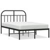 VidaXL Metal Bed Frame with Black Headboard 120x190 Cm 353632