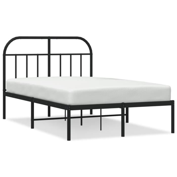 VidaXL Metal Bed Frame with Black Headboard 120x190 Cm 353632