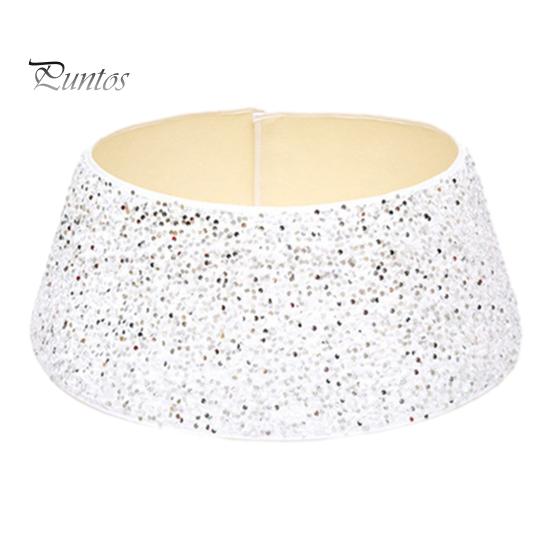 

Юбка для рождественской елки, блестящий воротник для рождественской елки, быстрая сборка, основа для рождественской елки, блестящее кольцо для украшения дома S белый