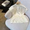 Chinese Style Chinese Style Shirt Women's Summer Acetate Jacquard Stand Collar Short-sleeved Daily Top