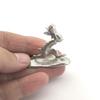 A miniature tin rabbit from the Choju Jinbutsu Giga perfect for your dry landscape painting, garden.