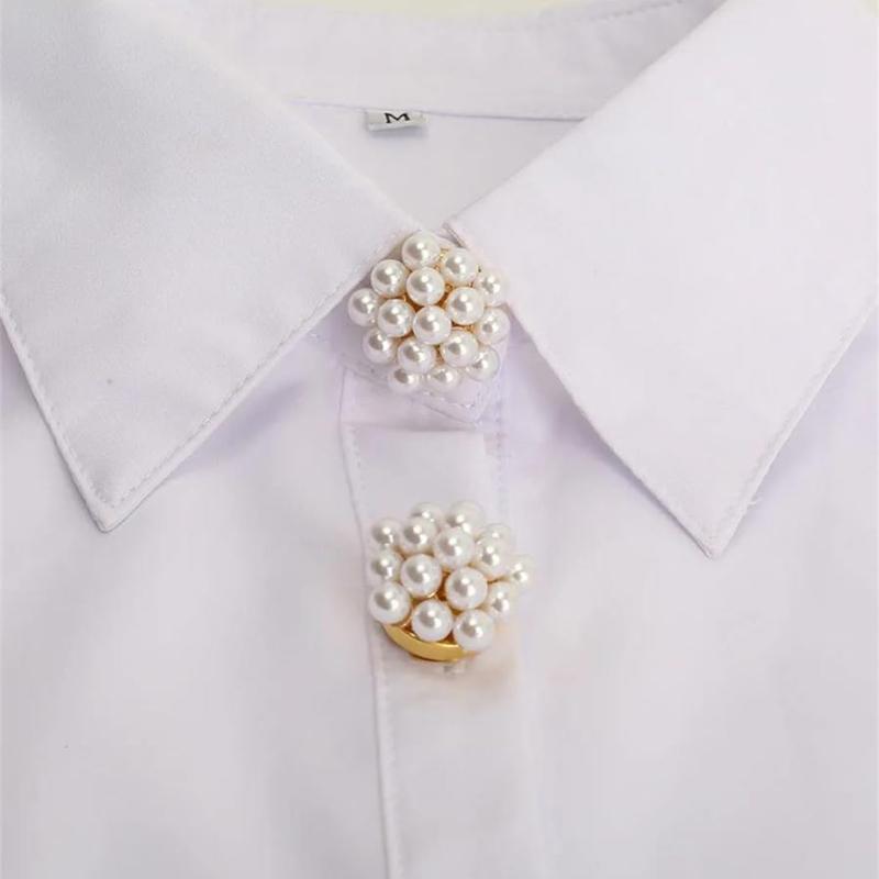 1Pc Pearl Cufflinks Button Cover Clothing Decoration Cute Sleeve Button Clip Women Luxury Cuff Link