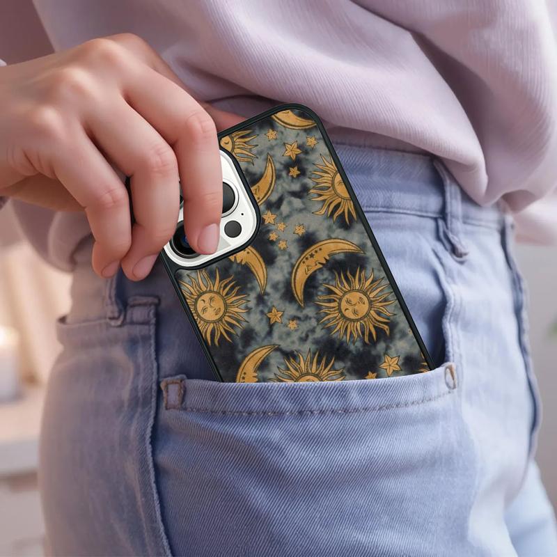 Love Sun Moon Phone Case For iPhone 17 Air 15 16e 14 13 Pro Max Coque 12 11 Pro Max PLUS cover