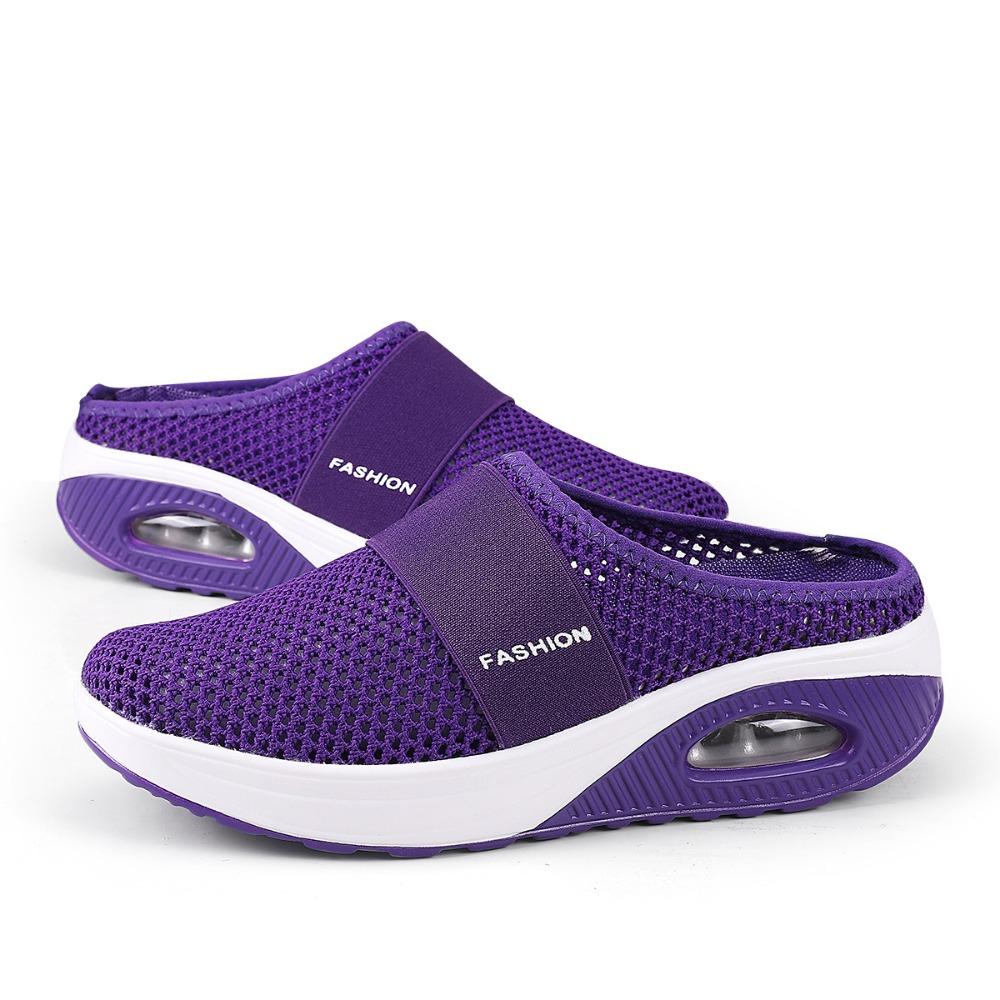Breathable Sports Sandals for Women Summer Casual Mesh Slip On Shoes with Air Cushion