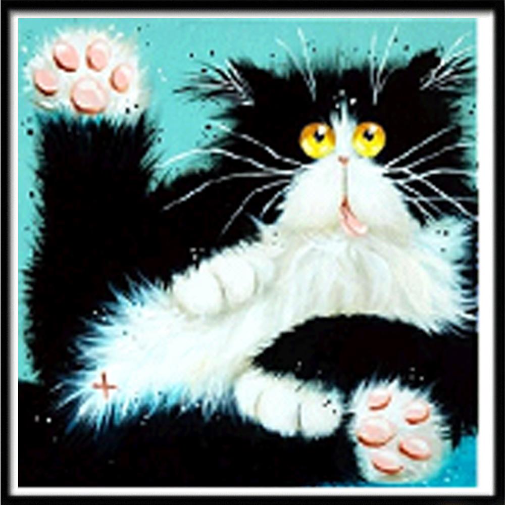

5D алмазная живопись животное кошка и собака Алмазная мозаика набор для вышивки крестом волк посуда Рождественский подарок 30x30cm
